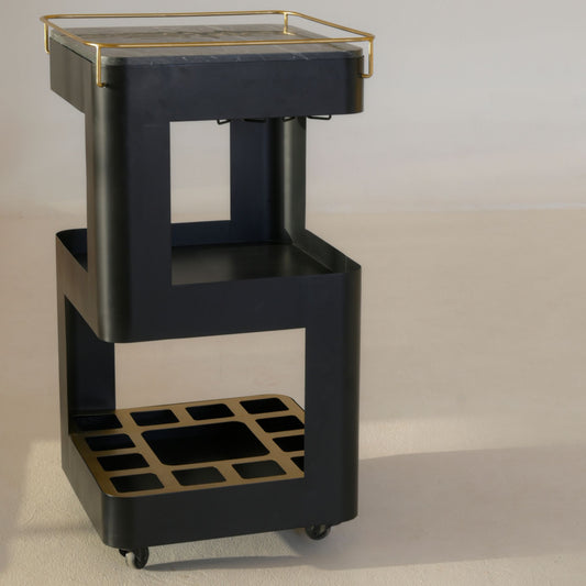 Black Gold Bar Cabinet