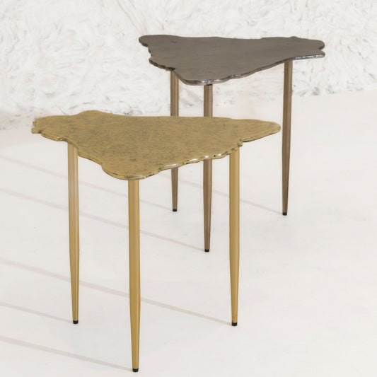Alu. Casting Map Table Gold Black S/2